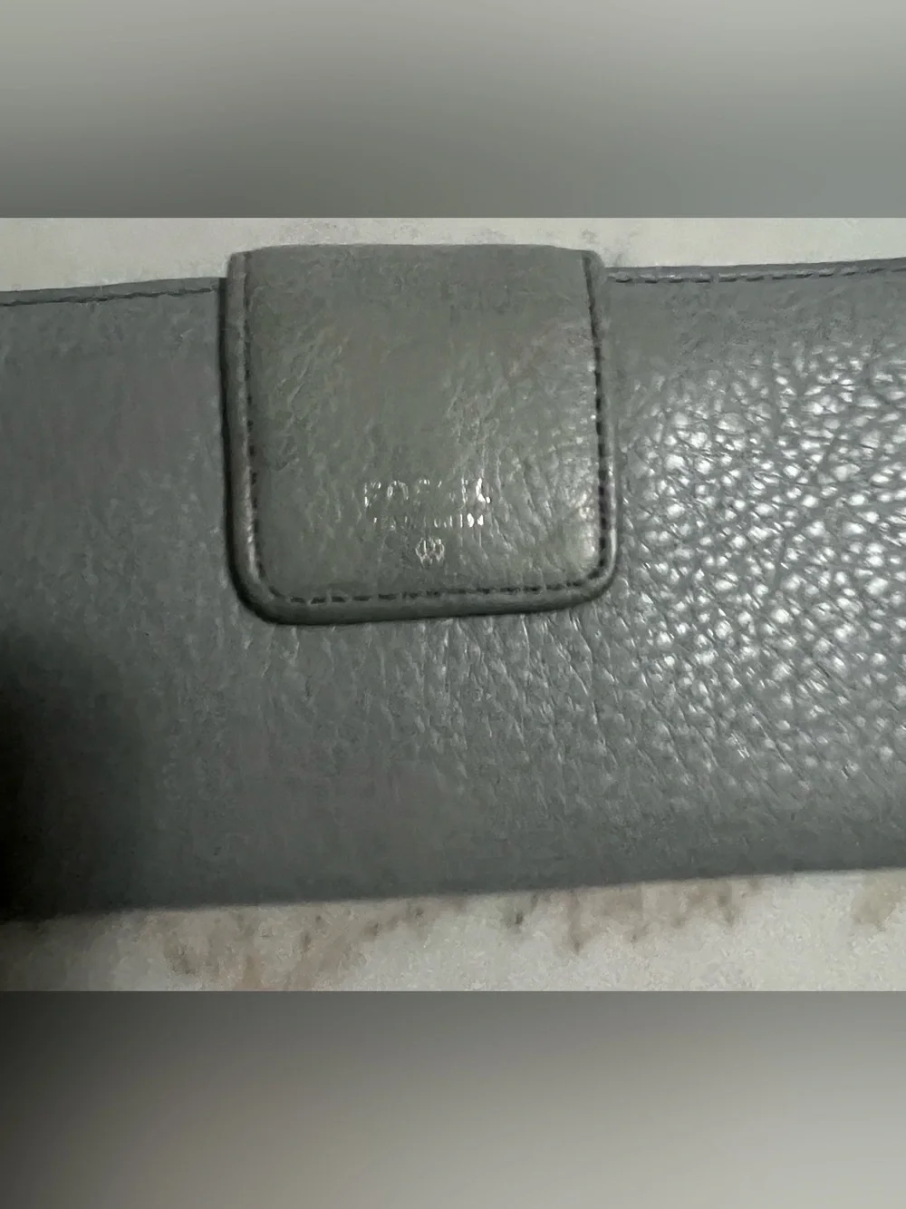 Fossil Pebble-Grain Leather Wallet in Gray